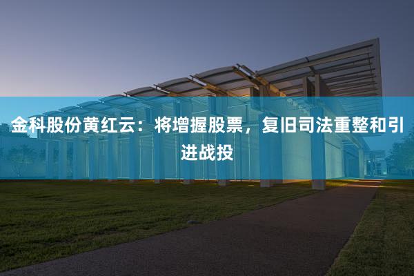 金科股份黄红云：将增握股票，复旧司法重整和引进战投