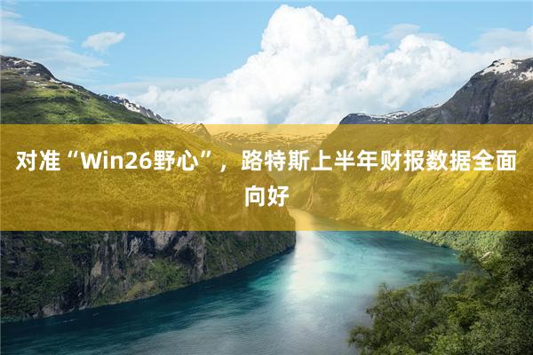 对准“Win26野心”，路特斯上半年财报数据全面向好