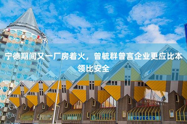 宁德期间又一厂房着火，曾毓群曾言企业更应比本领比安全