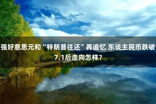 强好意思元和“特朗普往还”再追忆 东谈主民币跌破7.1后走向怎样？