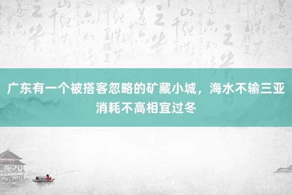 广东有一个被搭客忽略的矿藏小城，海水不输三亚消耗不高相宜过冬